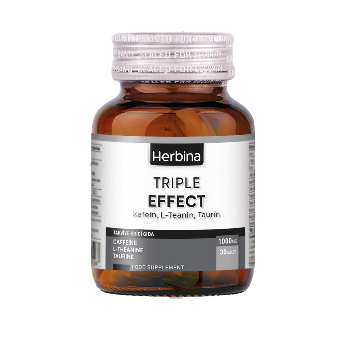 Herbina TRIPLE EFFECT KAFEİN, L-TEANİN, TAURİN 30 TABLET